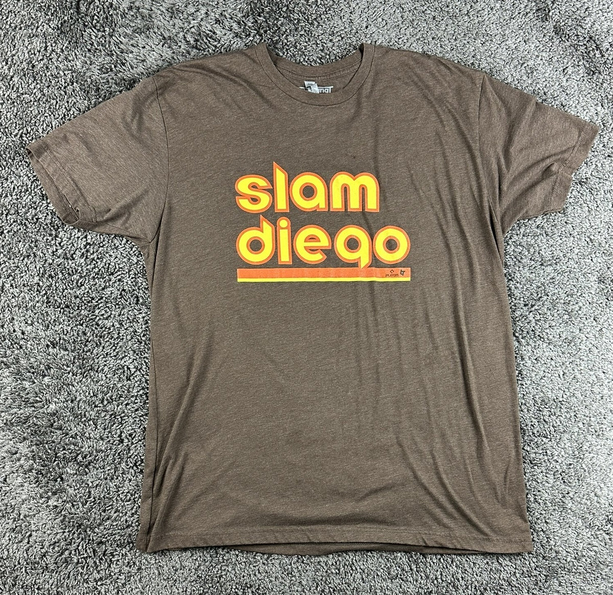 BreakingT Slam Diego T Shirt Mens XL Brown Heather Padres Baseball Graphic Tee