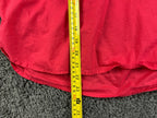 A Shirt Thing Celine Womens P Petite Small Red Cotton Ruffle V-Neck Blouse Top