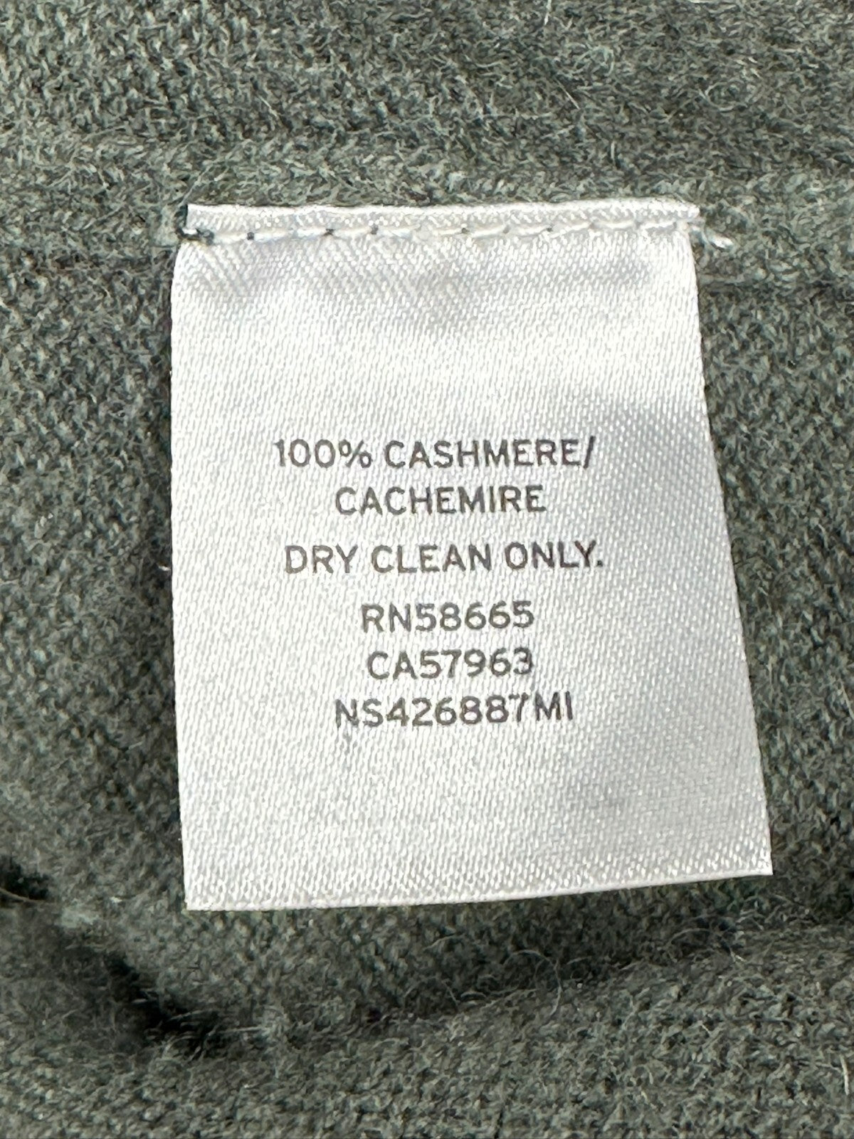 Nordstrom Signature Women's XL Green 100% Cashmere V-Neck Pullover Sweater