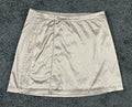 Adidas 2000 Luxe Wrap Satin Rhinestone Mini Skirt Beige Tan Medium
