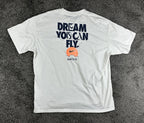 Nike Mens XL Max90 Dream You Can Fly Basketball Graphic T-Shirt White Loose Fit