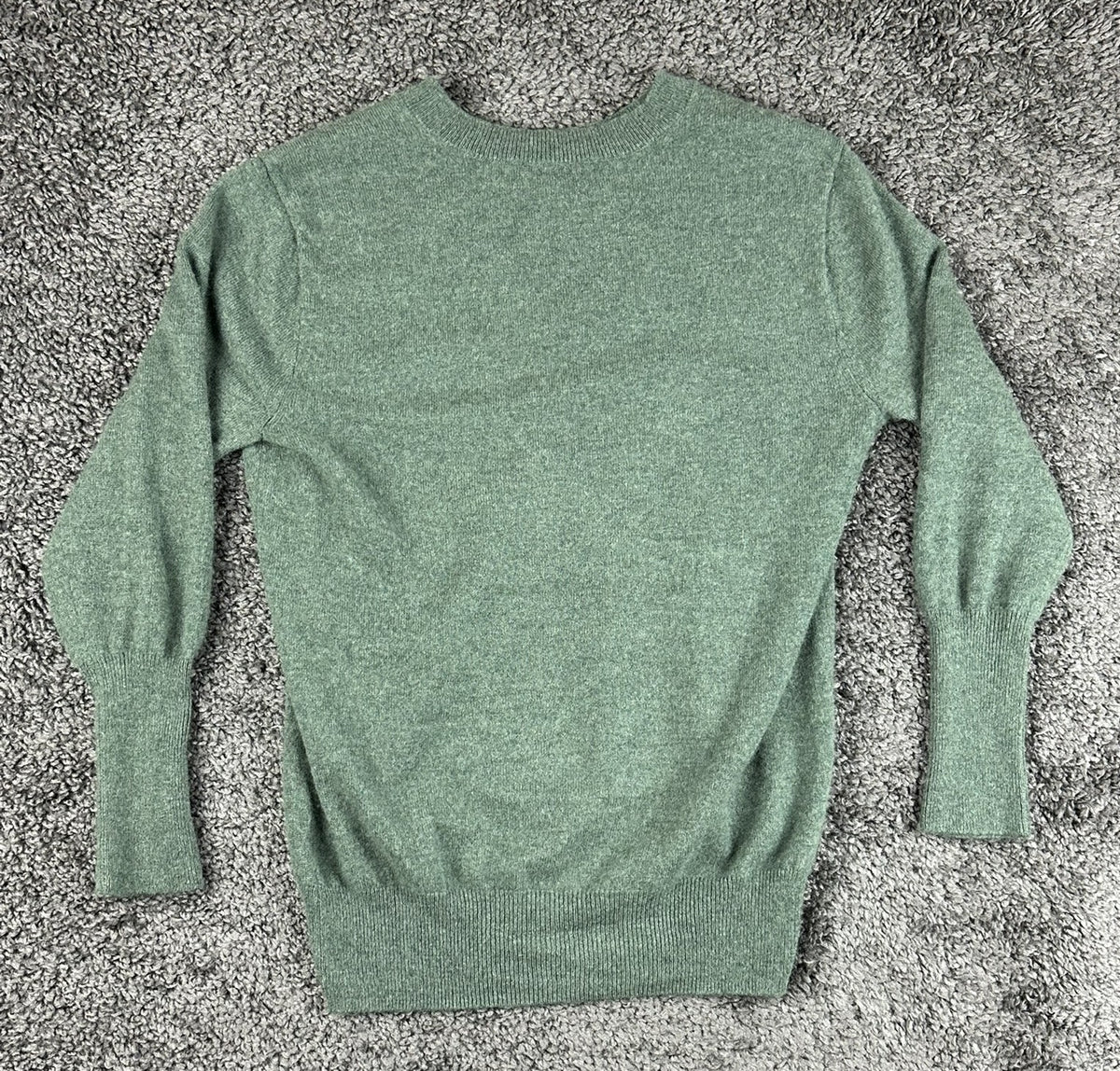 J. Crew Collection Italian Cashmere Sage Green Crewneck Sweater Womens S