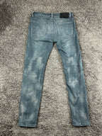NEUW Denim Mens Iggy Skinny Jeans 31x32 Washed Gray Button Fly Cotton