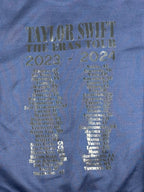 Taylor Swift The Eras Tour Concert Crewneck Sweatshirt Blue Women XS Tour Dates