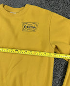Coors Banquet Mens Sweatshirt Yellow Crewneck Rocky Mountain Beer Graphic Sz M