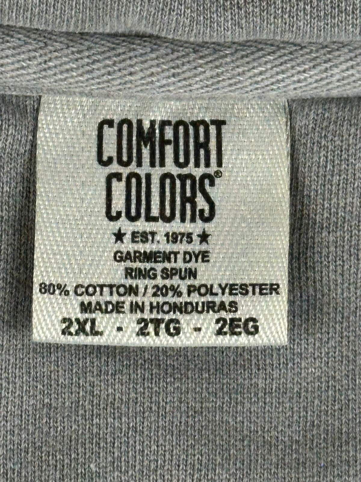 Comfort Colors 1580 Mens 2XL Grey Garment Dyed Quarter Zip Sweatshirt Pullover