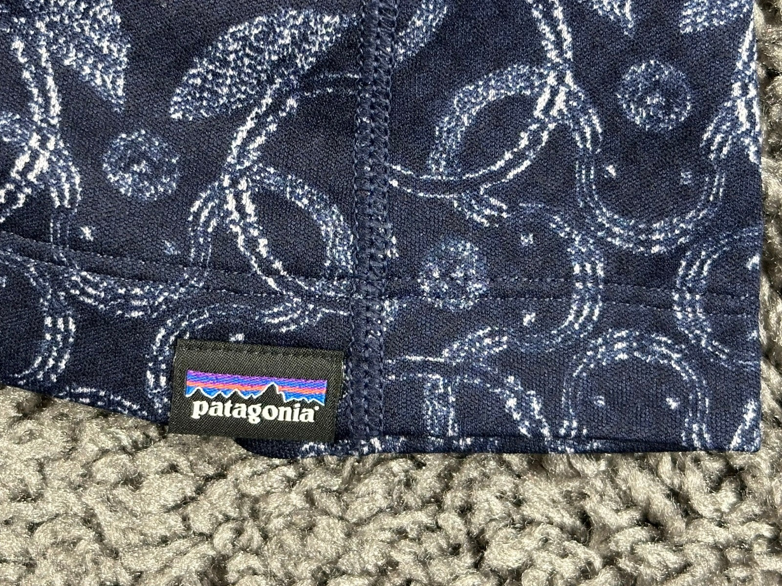 Patagonia Capilene Midweight Womens Blue Long Sleeve Patterned Baselayer Sz S