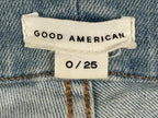 Good American Womens 0/25 Light Wash Good Legs Low Crop Skinny Jeans