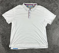 Robert Graham Mens 2XL White Aaron Paisley Contrast Knit Polo Shirt Rare