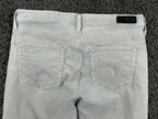 AG Adriano Goldschmied The Prima Ankle Corduroy Pants  Gray Slim Women Size 28R