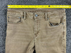 American Eagle Mens AirFlex+ Jeans Tan Brown Slim Straight Stretch Denim 32x32