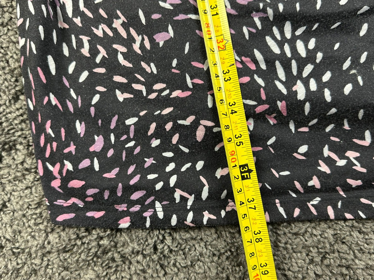 Nicole Miller Original Womens M Black Pink Speckled Knot Dress