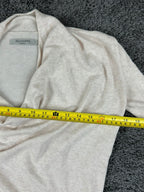 AllSaints Womens Size S Drina 100% Merino Wool Beige Asymmetric Zip Cardigan Top