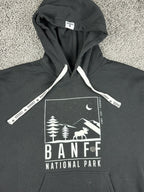 Canadian Vintage Clothing Co Mens L Black Banff National Park Graphic Hoodie NWT