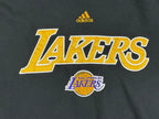 Adidas Los Angeles Lakers Hoodie Mens Black Gold 3 Stripes NBA Pullover Sz Large