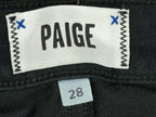 PAIGE Verdugo Ankle Jeans Womens 28 Black Distressed Ripped Knee Skinny Twilight