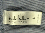 Nicole Miller New York Womens Pajama Set Large Blue Ribbed Top and Pants PJs