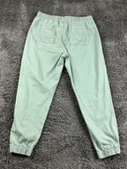 C&C California Women Jogger Pants Sage Green Elastic Waist Drawstring Size L