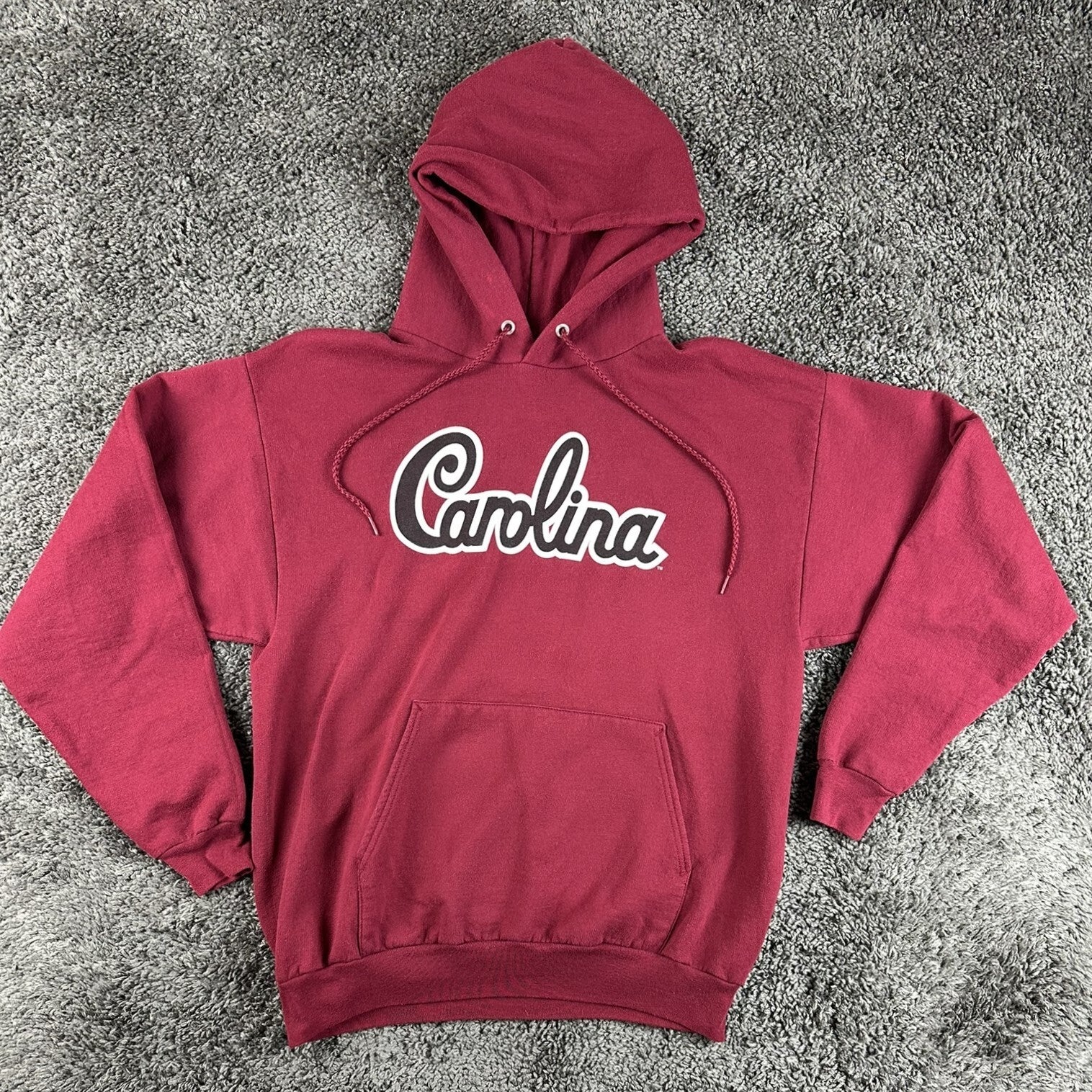 South Carolina Gamecocks Hoodie Mens Garnet Maroon Pullover NCAA Sweatshirt Sz L