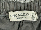 Terzo Millennio Womens M Charcoal Linen Blend Wide Leg Crop Culotte Pants