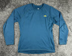 The North Face Men's Large L Long Sleeve Athletic Shirt Blue Teal