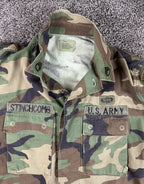Vintage US Army Special Forces Airborne Woodland Camo BDU Jacket Small Regular