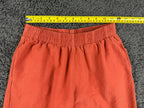Rhythm Womens Linen Blend Wide Leg Pants Orange Sz 2 Floral Embroidered Pull On