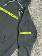 Oregon Ducks Hoodie Men Black Green Stadium Athletics Pullover Sweatshirt Sz L