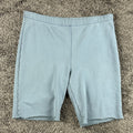 Reformation Jeans Womens L Blue French Terry Raw Hem Sweat Shorts USA