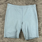Reformation Jeans Womens L Blue French Terry Raw Hem Sweat Shorts USA