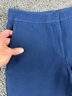 Lafayette 148 New York Womens 2M Night Out Blue Wool Silk Trousers Pants