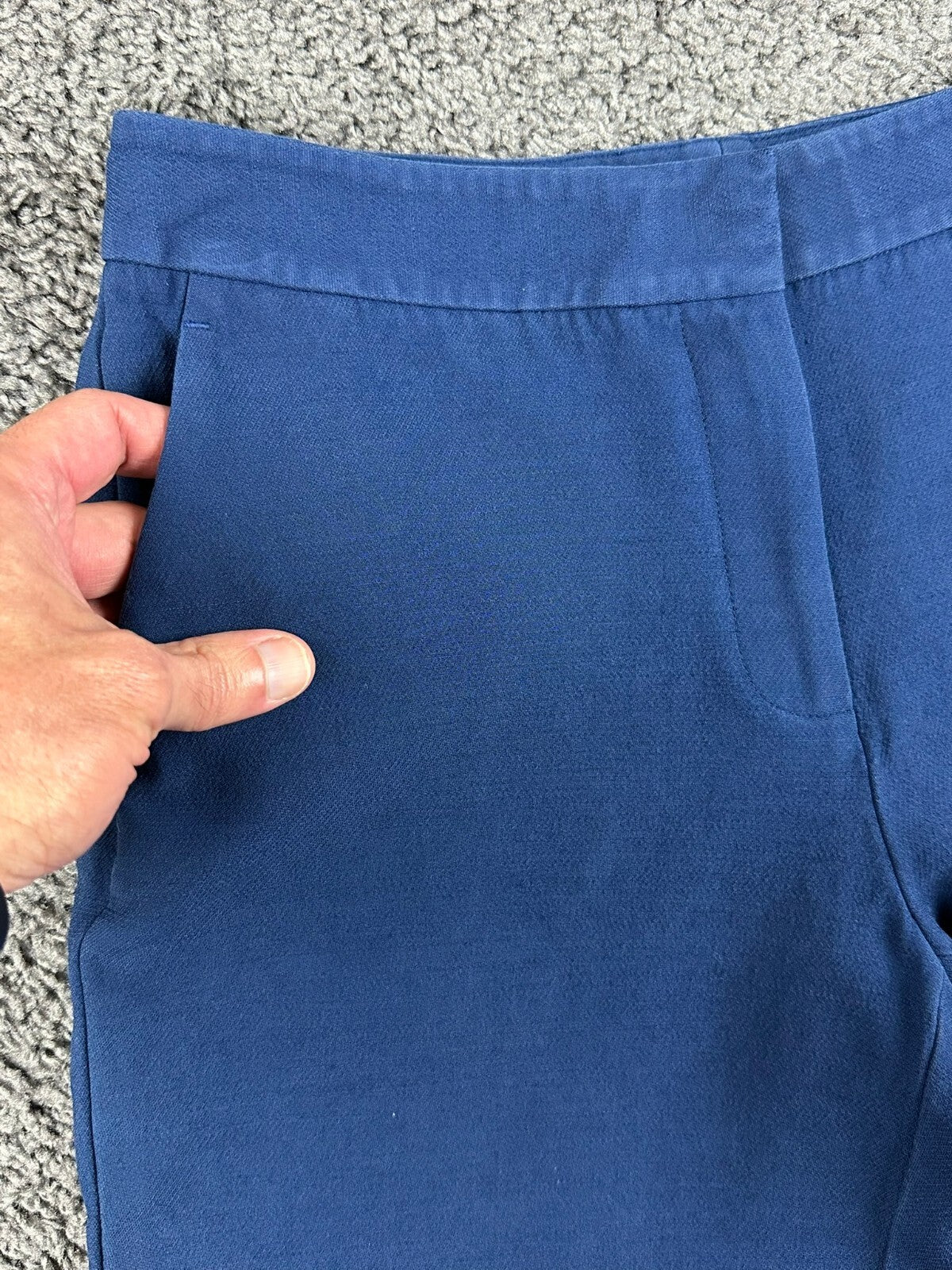 Lafayette 148 New York Womens 2M Night Out Blue Wool Silk Trousers Pants
