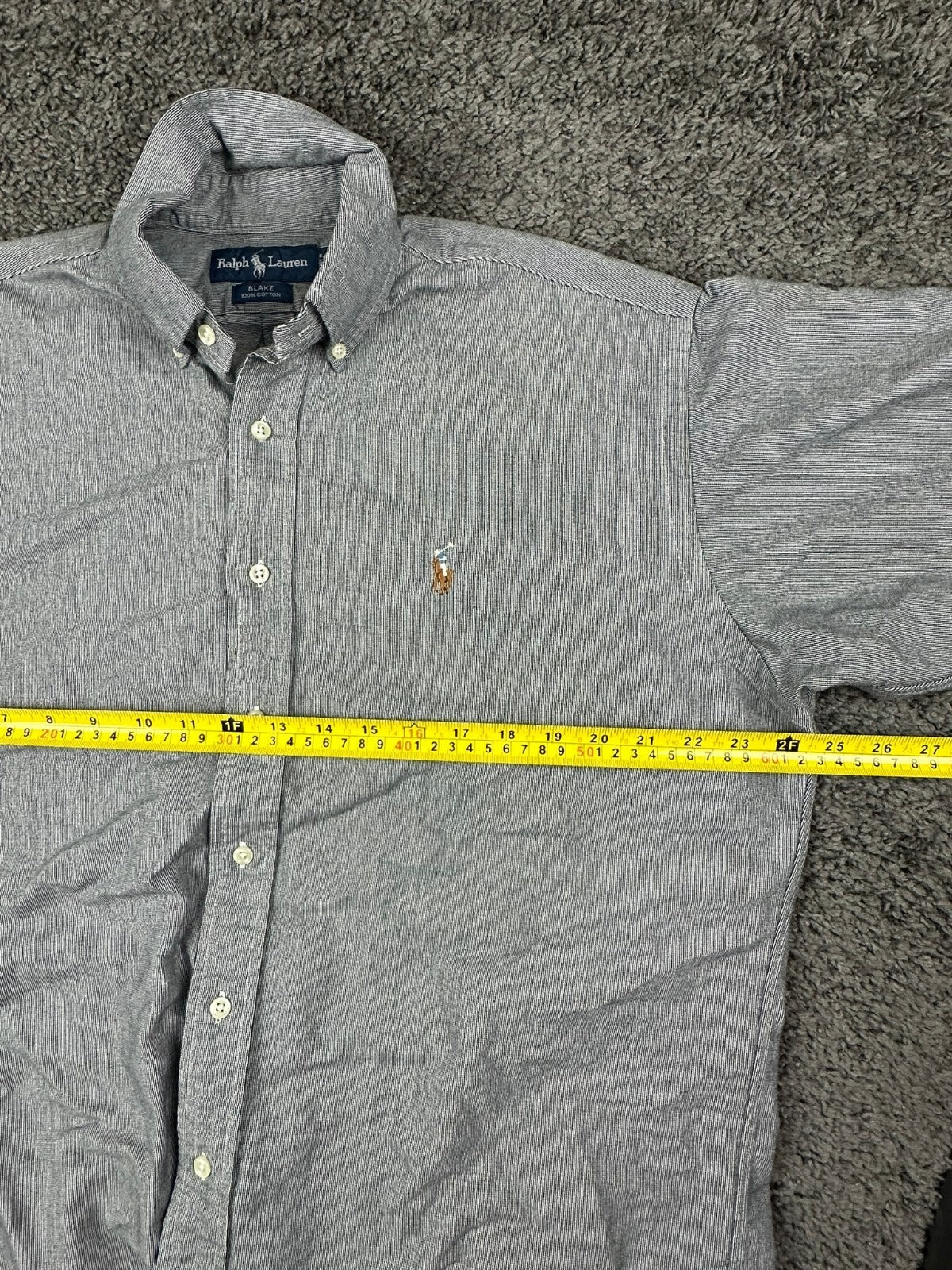 Polo Ralph Lauren Blake Button-Down Shirt Black White Medium M