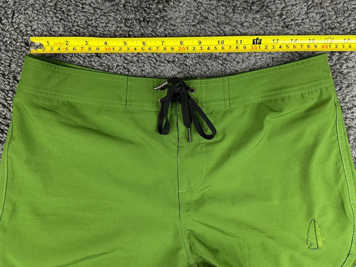 Tachuntfish Mens Medium Green Board Shorts Swim Trunks Surf Activewear Bottoms