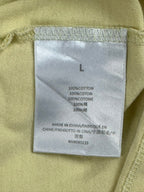 Fear of God Essentials T Shirt Mens Large L Cream Beige Oversized Boxy Logo Tee