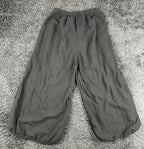 Terzo Millennio Womens M Charcoal Linen Blend Wide Leg Crop Culotte Pants