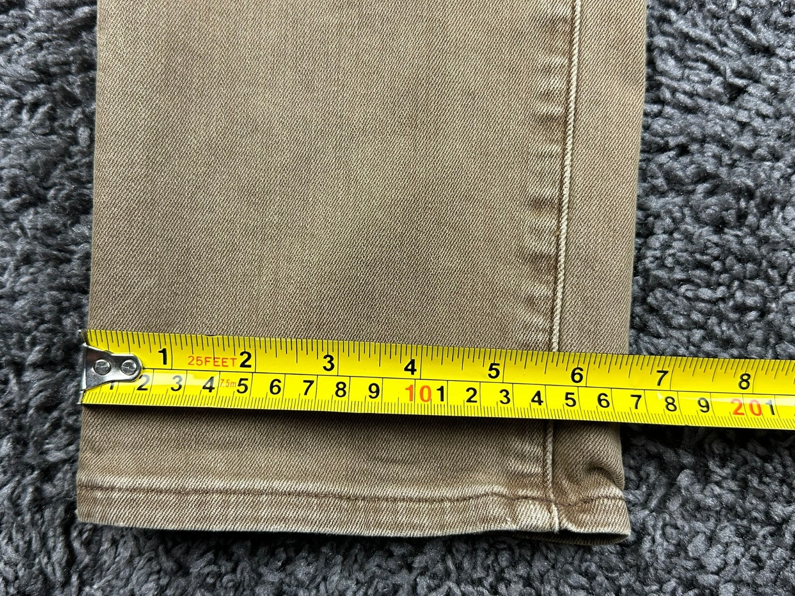 American Eagle Mens AirFlex+ Jeans Tan Brown Slim Straight Stretch Denim 32x32