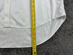 Charles Tyrwhitt Mens White Herringbone Non Iron French Cuff Dress Shirt 17/37