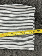 Aritzia Wilfred Faun Pants Womens Striped Wide Leg Cropped Tie Waist Sz XS