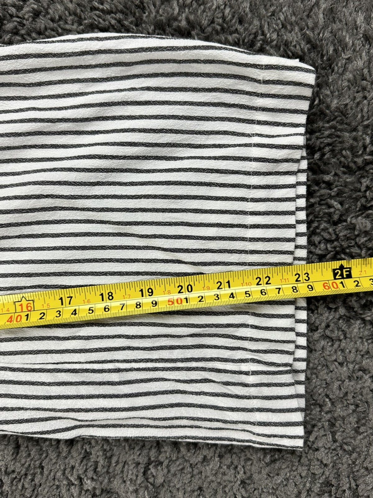 Aritzia Wilfred Faun Pants Womens Striped Wide Leg Cropped Tie Waist Sz XS