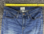 J.Crew Jeans Womens 27 Lookout High Rise Skinny Blue Distressed Hem