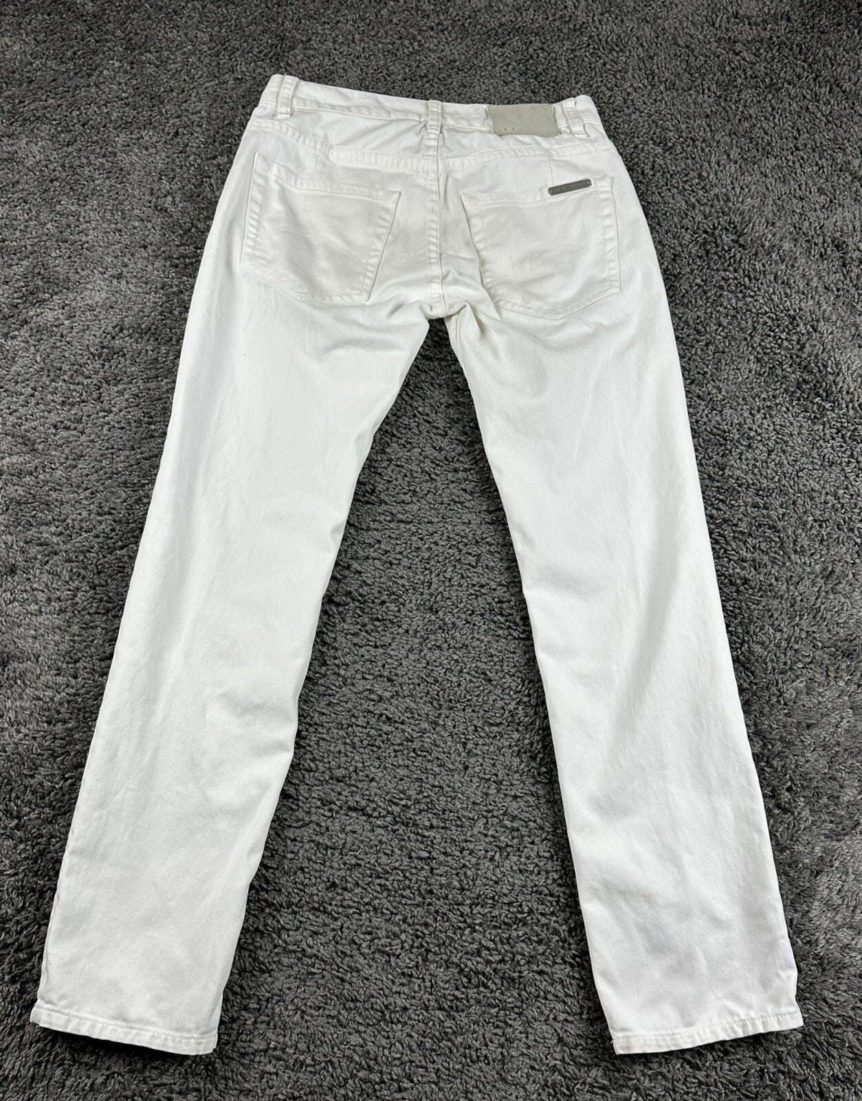 Armani Exchange Mens J130 Skinny White Jeans Stretch Cotton Pants AX 28 Short