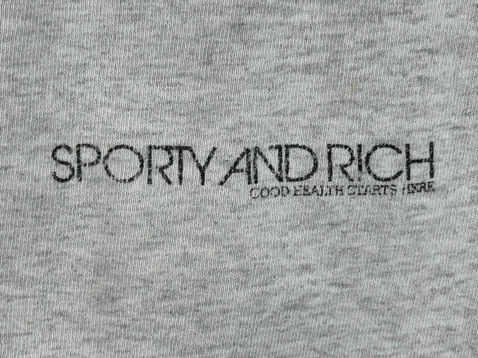 Sporty & Rich Good Health Starts Here Sweatpants Heather Gray Joggers Womens XS
