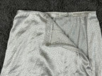 Abercrombie & Fitch Midi Skirt Womens Gray Animal Print Satin Side Slit Sz M