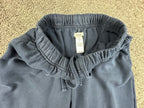 Garage Women's Small S Fleece Joggers Sweatpants Navy Blue Elastic Cinch Hem