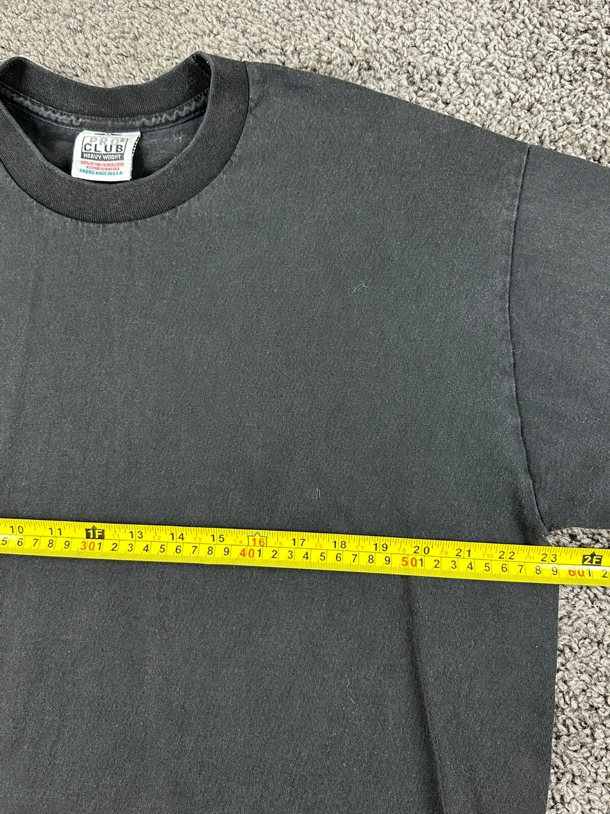 Pro Club Heavyweight Mens T Shirt  Faded Black Blank 100% Cotton Streetwear XL