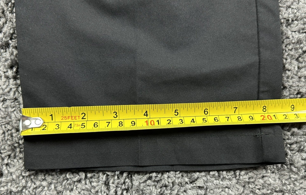 J Lindeberg Elof Slim Fit Poly Golf Pants Mens 36x34 Black Trousers Stretch
