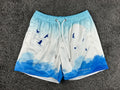 YoungLA Mens Block Party Shorts Above The Clouds Mesh Gym Workout