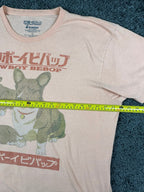 Cowboy Bebop Ein Corgi Mens XL Peach Graphic T-Shirt Anime Funimation