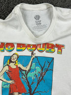 No Doubt Tragic Kingdom Womens M White Cropped Sleeveless Graphic Band Tee